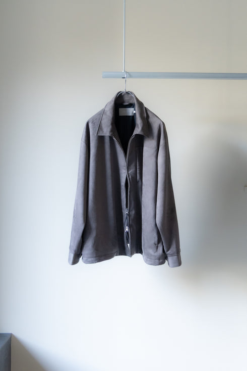 【CURLY&Co.】"KNIT SUEDE ZIP-UP BLOUSON"